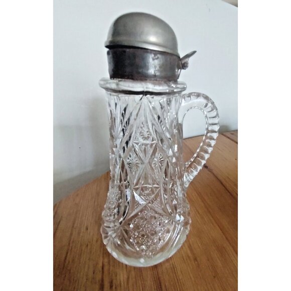 Antique 1920's Victorian Style Syrup/Molasses Jug EAPG 7" tall - Picture 2 of 7